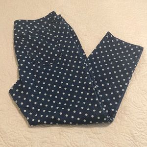 Chico's Platinum Denim Polka Dot Jeans Size 2 (12)